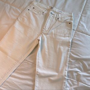 Never worn! Petite white straight leg jeans